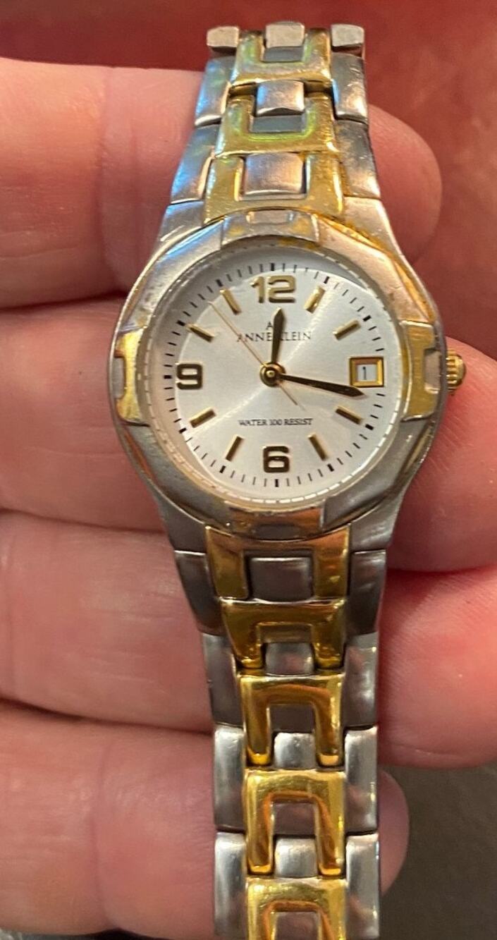 Women's 28mm Two Tone Anne Klein Watch, Water Resistant